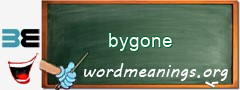 WordMeaning blackboard for bygone